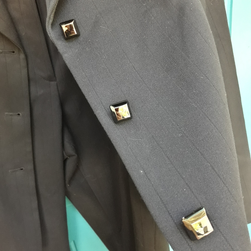 Blazer Jacket And Matching Pants Basic Black Sing… - image 6